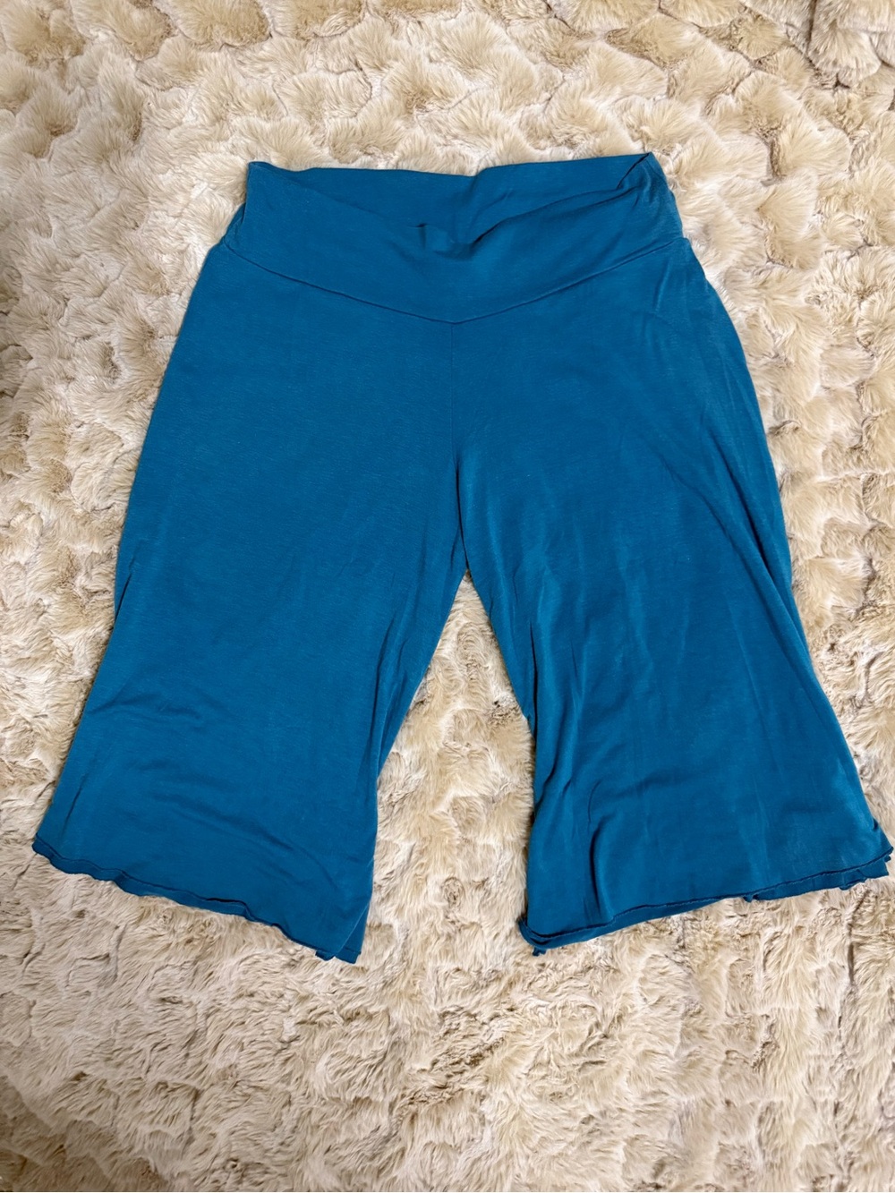 Vintage 90s Street Code Teal Wide-Leg Women’s Capris